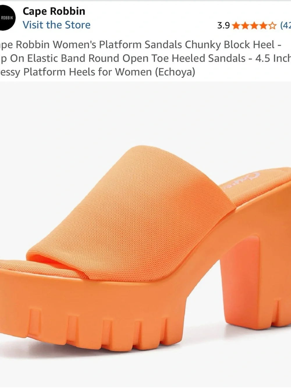 Channel your inner Lizzie McGuire 💁🏼‍♀️ Cape Robbin Orange Chunky Platform Mule